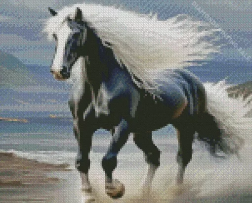 Horse With Blond Hair 5D Diamond Painting