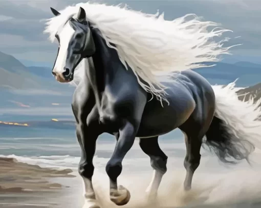 Horse With Blond Hair 5D Diamond Painting