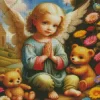 Little Blonde Angel Girl 5D Diamond Painting