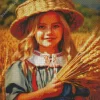 Cute Farm Girl 5D Diamond Painting