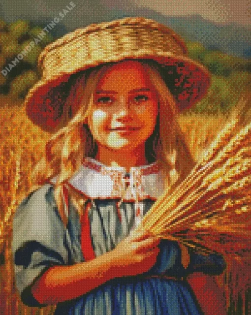 Cute Farm Girl 5D Diamond Painting