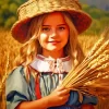 Cute Farm Girl 5D Diamond Painting