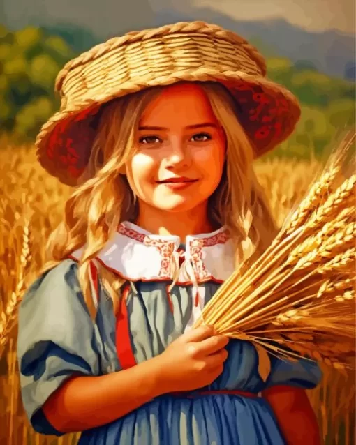 Cute Farm Girl 5D Diamond Painting