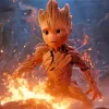 Cute Groot Fire 5D Diamond Painting