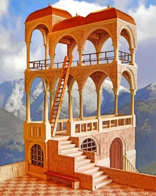 Escher Belvedere 5D Diamond Painting