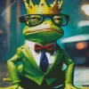 Frog With Glasses Art 5D Diamond Painting