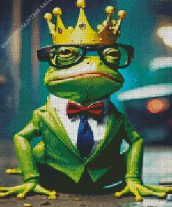 Frog With Glasses Art 5D Diamond Painting