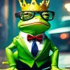 Frog With Glasses Art 5D Diamond Painting