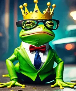 Frog With Glasses Art 5D Diamond Painting