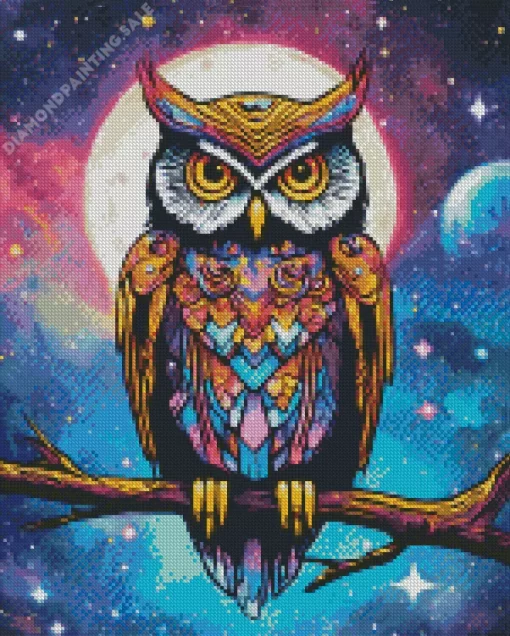 Galactic Owl 5D Diamond Painting