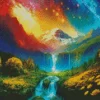 Galaxy Landscape Waterfall Art 5D Diamond Painting