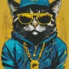 Gangsta Cat 5D Diamond Painting