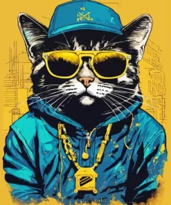 Gangsta Cat 5D Diamond Painting