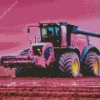 Pink Tractor 5D Diamond Painting