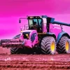 Pink Tractor 5D Diamond Painting