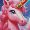 Pink Unicorn 5D Diamond Painting