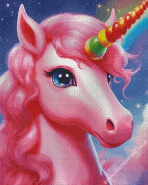 Pink Unicorn 5D Diamond Painting