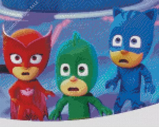 Pj Masks Animation 5D Diamond Painting