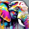 Aesthetic Colorful Elephant Art 5D Diamond Painting