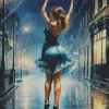 Aesthetic Dancing In The Rain Art 5D Diamond Painting