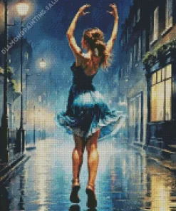 Aesthetic Dancing In The Rain Art 5D Diamond Painting