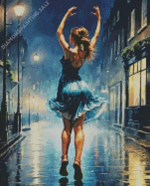 Aesthetic Dancing In The Rain Art 5D Diamond Painting