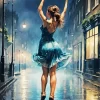 Aesthetic Dancing In The Rain Art 5D Diamond Painting