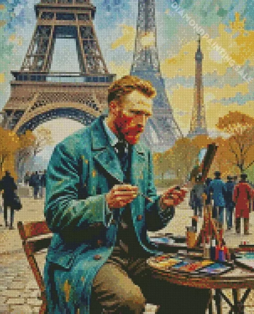 Aesthetic Eiffel Tower Van Gogh Art 5D Diamond Painting