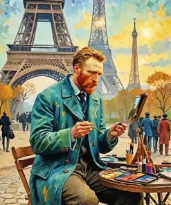 Aesthetic Eiffel Tower Van Gogh Art 5D Diamond Painting