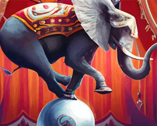 Aesthetic Elephant Balancing 5D Diamond Painting