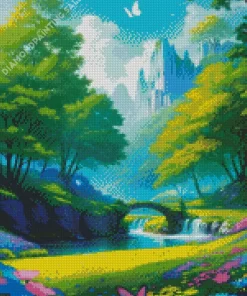 Aesthetic Fairy Landscape Art 5D Diamond Painting