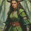 Aesthetic Female Druid Warrior 5D Diamond Painting