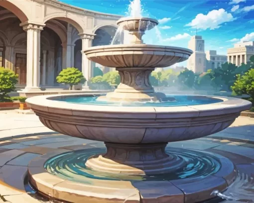 Aesthetic Fountain Art 5D Diamond Painting