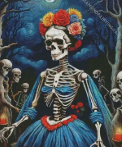 Aesthetic Frida Kahlo Skull Art 5D Diamond Painting