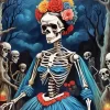 Aesthetic Frida Kahlo Skull Art 5D Diamond Painting