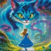 Alice In Wonderland Blue Cheshire Cat 5D Diamond Painting