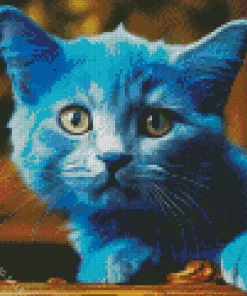 Baby Blue Cat 5D Diamond Painting