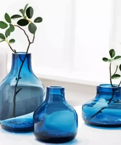 Blue Glass Vases 5D Diamond Painting