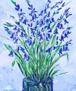 Bluebells Vase Art 5D Diamond Painting