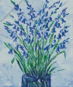 Bluebells Vase Art 5D Diamond Painting