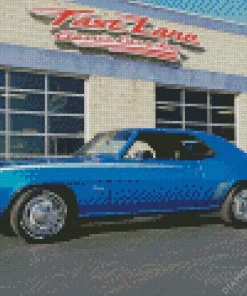 Classic Blue 1969 Camaro 5D Diamond Painting