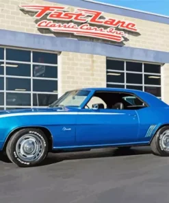 Classic Blue 1969 Camaro 5D Diamond Painting