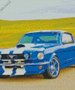 Classic Blue And White Mustang 5D Diamond Painting