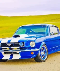 Classic Blue And White Mustang 5D Diamond Painting