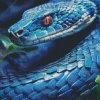 Dark Blue Bush Viper 5D Diamond Painting