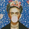 Frida Blowing Bubble Gum 5D Diamond Painting