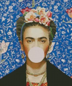 Frida Blowing Bubble Gum 5D Diamond Painting