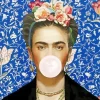 Frida Blowing Bubble Gum 5D Diamond Painting