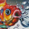 Goldfish Blowing Bubble Art 5D Diamond Painting