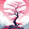 Illustration Blossom Tree Art 5D Diamond Painting